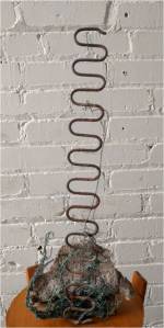 Assemblage of concrete, rust, copper wire; © Therese A Schoch 2017