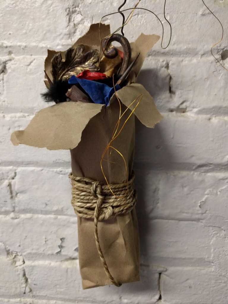 Hallway Bin at the Davis Linden Studios 1, 2014, Stuff pulled from the community trash.