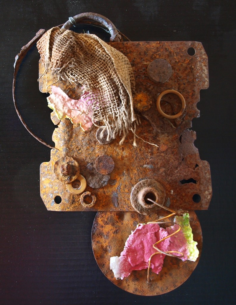 Sunset over the Springfield neighborhood, 2014, Found materials from the East Dayton area